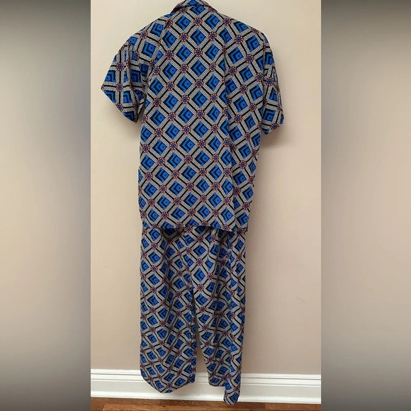 Vintage Geo Tribal print pants top set  M - Picture 4 of 13